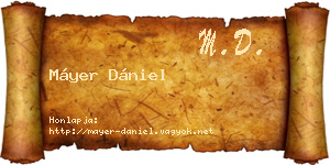 Máyer Dániel névjegykártya